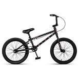 AVASTA 18 Inch Kid Freestyle BMX Bicycle for Beginner Riders with Steel Frame, Single Speed Drivetrain, and Rear Caliper Brakes, Ages 5 to 8, Black
