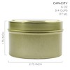 Cornucopia Brands 6oz Round Gold Tins/Candle Tins, 12pk; Metal Tins for Candles, DIY, Party Favors & More, Slip-On Lids Included - 2 of 4