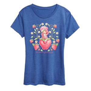 Women's - Strawberry Shortcake - Giant Strawberry Short Sleeve Graphic T-Shirt - 1 of 4