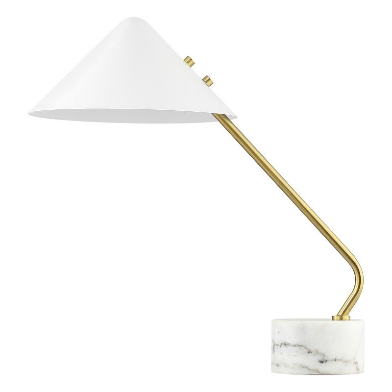 Shields 20.75" Table Lamp - White/Brass - Safavieh., 1 of 5