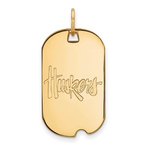 Black Bow Jewelry 14k Yellow Gold Nebraska Cornhuskers NCAA Pendant - 1 of 3