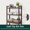 Over Toilet Storage Cabinet 3 Tier Bathroom Organizers with Adjustable Shelf 4 Hooks Space Saving Shelf Rack for Bathrooms - 4 of 4