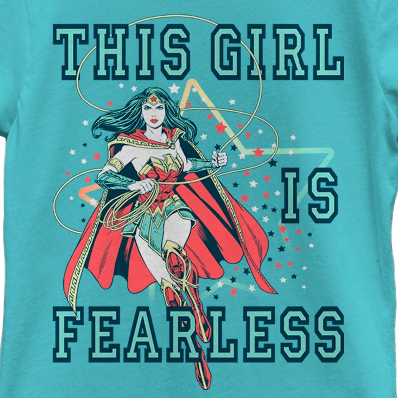 Girl's Wonder Woman This Girl is Fearless T-Shirt, 2 of 5
