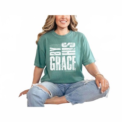 Women's By His Grace Tee - Comfort Colors