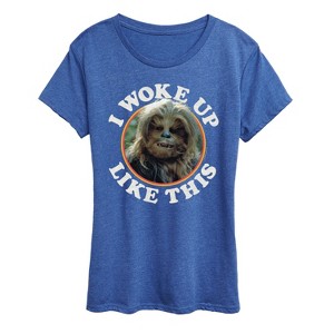Women's - Star Wars - I Woke Up Like This Chewie Short Sleeve Graphic T-Shirt - 1 of 4