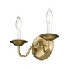 Livex Lighting Williamsburgh 2 - Light Wall Light in  Antique Brass - 2 of 4