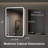HBEZON LED Medicine Cabinet with Lights and Mirrors, Recess/Wall Mount Bathroom Cabinet, 3 Mode Lights, Dimmable, Anti-Fog, Silver - 2 of 4