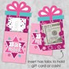 Big Dot of Happiness Pink Bat Mitzvah - Girl Party Money and Gift Card Sleeves - Nifty Gifty Card Holders - Set of 8 - 3 of 4