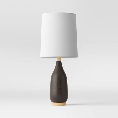 Large Assembled Ceramic Dark Finish Table Lamp (Includes LED Light Bulb) Black - Project 62™