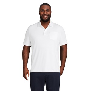 Lands' End Men's Short Sleeve Cotton Supima Polo Shirt with Pocket - 1 of 4