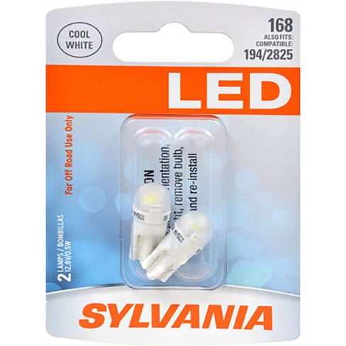 Sylvania 168 T10 W5w White Led Bulb, (contains 2 Bulbs) : Target