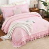 BAGOKIE 3-Piece Ruffled Microfiber Bed in a Bag Comforter Set - 3 of 4