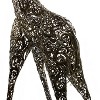 89" Iron Farmhouse Giraffe Garden Sculpture Gold - Olivia & May: Outdoor Patio Decor, Floor Standing Metal Art - 4 of 4