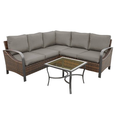 Trenton 4pc Sectional Set - Gray - Leisure Made