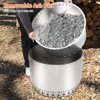 Stove Bonfire with Stand, 27 Inch Smokeless Firepit, 360° Airflow & Removable Ash Pan, Stainless Steel Wood Burning Fireplace - 4 of 4