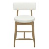 Christopher Knight Home Nook Mid Century Modern Chenille Upholstered Rubber Wood Counter Stool (Sets of 2) - 4 of 4