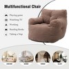 QingMoon Bean Bag Chairs, Teddy Fabric Lazy Sofa, Single Leisure Couch with Ergonomic Backrest and Arms for Living Room,Bedroom - 4 of 4
