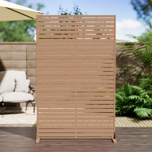 SEVOBAL Patio Decorative Screens 6 Piece Patio Privacy Paged Patio Decorative Screens Patio Screen Decorative for Yard, Brown, 45.47"*15.75"*72.05" - 1 of 4