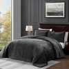 BAGOKIE 3 Pieces Crushed Velvet Bed in a Bag Comforter Set for All Season, - 2 of 4
