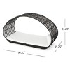 Curved Rattan Daybed with Cushions and Canopy, 2-Person Patio Lounger with Metal Frame, Outdoor Lounge Seating for Garden or Pool–The Pop Home - 3 of 4
