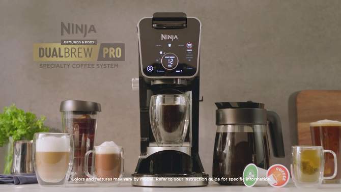 Ninja DualBrew Pro Specialty Coffee System, Single-Serve, Pod, and 12-Cup Drip Coffee Maker -  CFP301, 2 of 18, play video