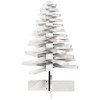 Aghana Digitals 80cm White Solid Pine Wood Christmas Tree with Rotating Branches, Rustic DIY Design - 4 of 4
