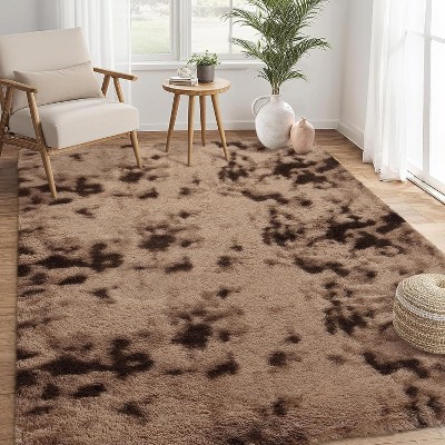 Fluffy Area Rug- Shag Area Rug for Living Room, Shaggy Large Indoor Thick Living Room Carpet with Non-Slip Backing, Soft Plush Carpet