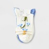 Women's Forget Me Not 3pk Mid Crew Socks - A New Day™ Ivory/Blue 4-10: Recycled Polyester, Floral Knit - 2 of 3
