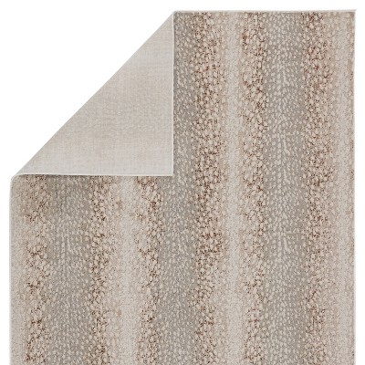 Catalyst Light Gray and Rose Gold Animal Print Wool Rug