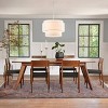 Dewdrop 4-Light Farmhouse Drum Chandelier, 21.65 Inch Large Pendant Light with Beige Fabric Shade, Modern Boho Hanging Fixture - 4 of 4
