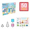 PICASSO-TILES 50 Piece Mermaid Magnetic Tile Building Blocks Set - 2 of 4