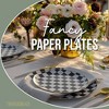 Earthtrends Heavy Duty Paper Plates Checkered decor Disposable Party Plates 8 In Dessert Plate & 10 in paper plate race car decorations for party - 3 of 4
