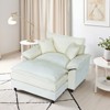 IULULU Sectional Sofa, Chenille Cloud Couch Comfy Upholstered Sofa with Ottoman - 2 of 4