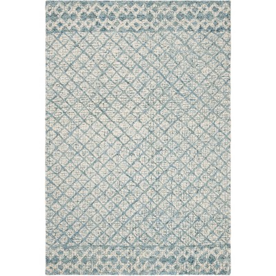 4'X6' Crosshatch Tufted Area Rug Blue/Ivory - Safavieh