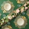 Juvale Juvale 10-Pack Gold Vinyl Placemats - Round Leaf Design Table Chargers for Fall Dining Table Settings (14.4 In) - 2 of 4