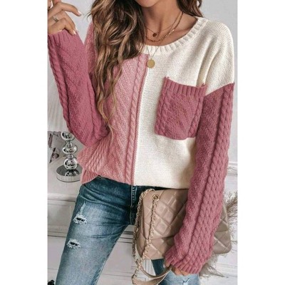 Women's Blocks Of Fall Knit Sweater - Shiying Fashion