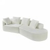 116" Curved Sectional Sofa with Chaise Lounge,High-Density Foam Cushion,Modern 2-Piece Couch for Living Room-Baofuwish - 3 of 4