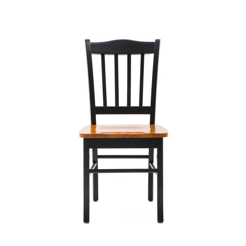 Set of 2 Shaker Wood Dining Chairs Black/Oak - Boraam, 4 of 12