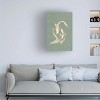 Canvas Wall Art - Sarah Manovski  'Sage Green Gold Koi Fish 1' Wall Art for Living Room, Bedroom, or Office Décor by Trademark Fine Art - 3 of 4