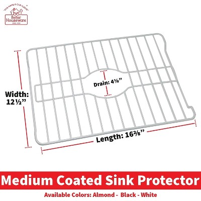 White Coated Steel Medium Sink Protector Rack