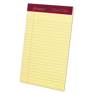 Ampad Gold Fibre Writing Pads College/Medium 5 x 8 Canary 50 Sheets 20004