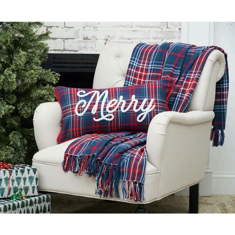 C&F Home Plaid Typographical Decorative Throw Pillows, 4 of 9