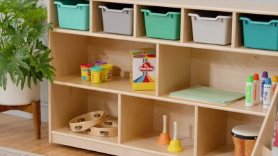 Clear Stackable Plastic Storage Bins for Kids, 10-Piece Set