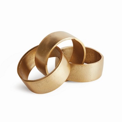 Plum & Post Corbin Round Chain Sculpture - Gold - Cast Aluminum Accent