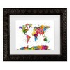 Trademark Fine Art Michael Tompsett Map of The World Watercolor Matted Framed Art - 2 of 4