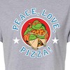 Women's - Teenage Mutant Ninja Turtles - Peace Love Pizza Cropped Graphic T-Shirt - 2 of 4