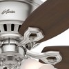 Hunter 52" Builder Lighted Ceiling Fan, Brushed Nickel Finish, 5 Blades, Brazilian Cherry Blades - 2 of 4