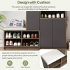 2-in-1 Shoe Storage Bench & Shoe Cabinets , Multi-functional Shoe Rack with Padded Seat, Versatile Shoe Storage Solution with Adjustable Shelves - 4 of 4