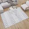 Merrick Lane Adelina Handwoven Area Rug in Geometric Diamond Pattern - 3 of 4