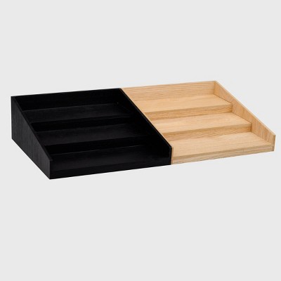 2ct Step Down Risers Black/Wood- Bullseye's Playground™